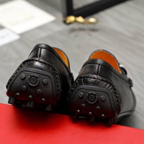 Replica Salvatore Ferragamo Leather Shoes For Men #1221233 $76.00 USD for Wholesale