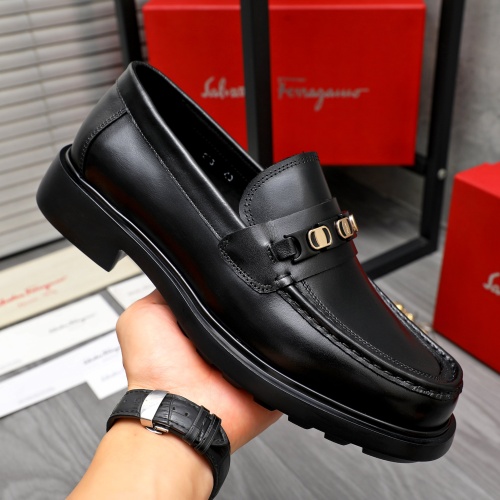 Replica Salvatore Ferragamo Leather Shoes For Men #1221266 $92.00 USD for Wholesale