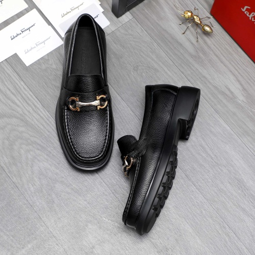 Replica Salvatore Ferragamo Leather Shoes For Men #1221269 $92.00 USD for Wholesale