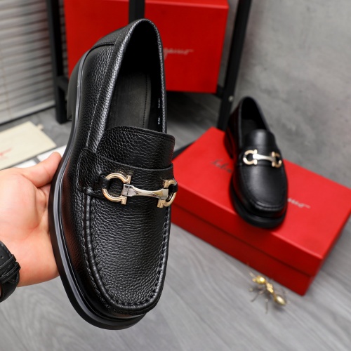 Replica Salvatore Ferragamo Leather Shoes For Men #1221269 $92.00 USD for Wholesale