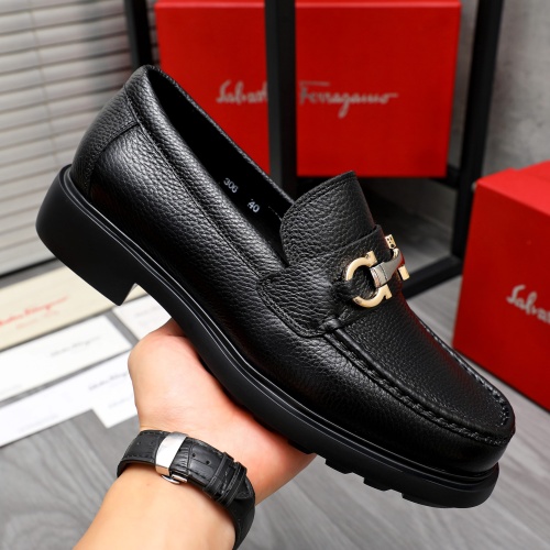 Replica Salvatore Ferragamo Leather Shoes For Men #1221269 $92.00 USD for Wholesale