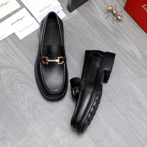 Replica Salvatore Ferragamo Leather Shoes For Men #1221270 $92.00 USD for Wholesale