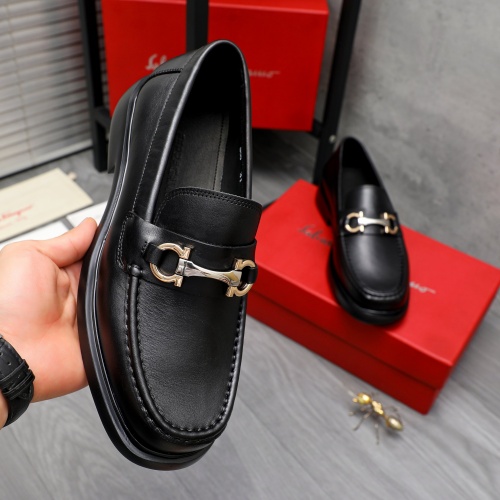 Replica Salvatore Ferragamo Leather Shoes For Men #1221270 $92.00 USD for Wholesale