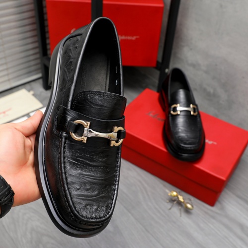 Replica Salvatore Ferragamo Leather Shoes For Men #1221271 $92.00 USD for Wholesale