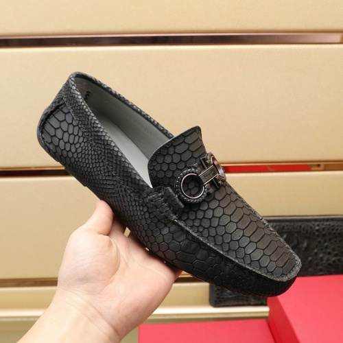 Replica Salvatore Ferragamo Leather Shoes For Men #1221531 $118.00 USD for Wholesale