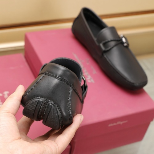 Replica Salvatore Ferragamo Leather Shoes For Men #1221549 $118.00 USD for Wholesale