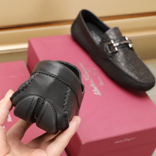 Replica Salvatore Ferragamo Leather Shoes For Men #1221550 $118.00 USD for Wholesale