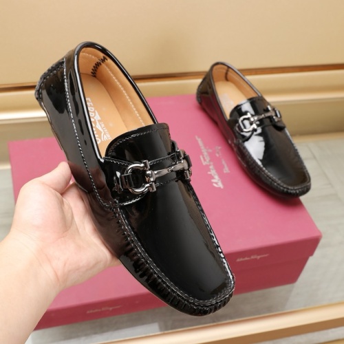 Replica Salvatore Ferragamo Leather Shoes For Men #1221551 $118.00 USD for Wholesale