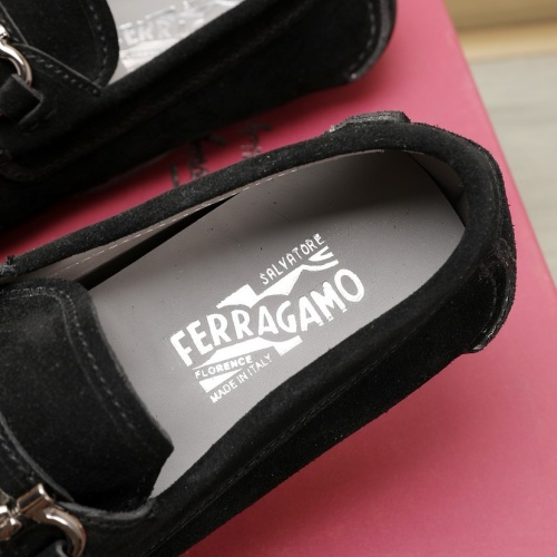 Replica Salvatore Ferragamo Leather Shoes For Men #1221557 $118.00 USD for Wholesale