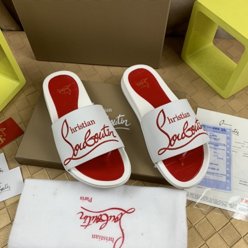 Replica Christian Louboutin CL Slippers For Men #1221757 $68.00 USD for Wholesale