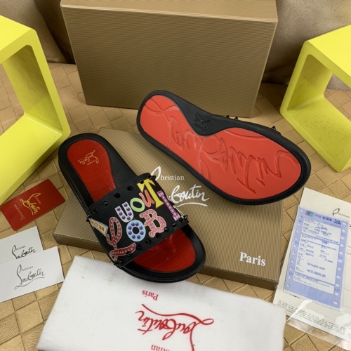 Replica Christian Louboutin CL Slippers For Men #1221764 $68.00 USD for Wholesale