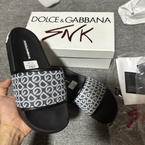 Replica Dolce & Gabbana D&G Slippers For Men #1221777 $48.00 USD for Wholesale