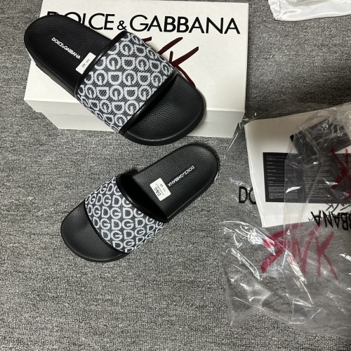 Replica Dolce & Gabbana D&G Slippers For Men #1221777 $48.00 USD for Wholesale