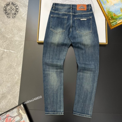 Replica Chrome Hearts Jeans For Men #1222474 $48.00 USD for Wholesale