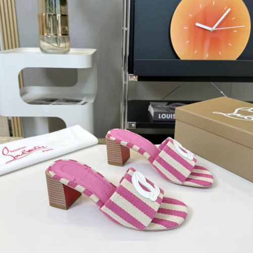 Replica Christian Louboutin CL Slippers For Women #1224931 $76.00 USD for Wholesale