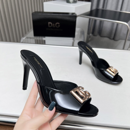 Replica Dolce & Gabbana D&G Slippers For Women #1225236 $85.00 USD for Wholesale