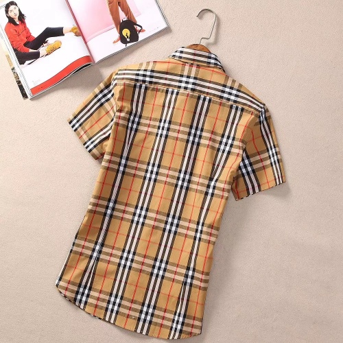 Replica Burberry Shirts Short Sleeved For Women #1225350 $36.00 USD for Wholesale