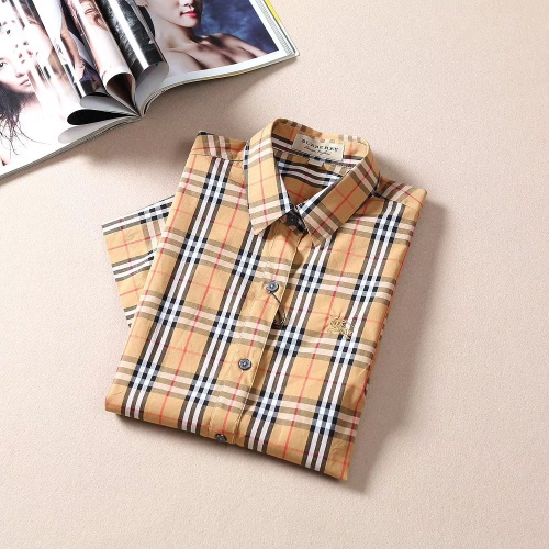 Replica Burberry Shirts Short Sleeved For Women #1225351 $36.00 USD for Wholesale