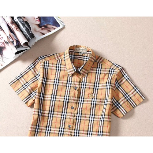 Replica Burberry Shirts Short Sleeved For Women #1225351 $36.00 USD for Wholesale