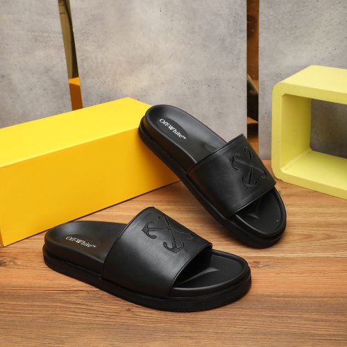 Replica Off-White Slippers For Men #1225620 $56.00 USD for Wholesale