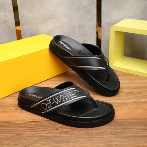 Replica Off-White Slippers For Men #1225622 $56.00 USD for Wholesale