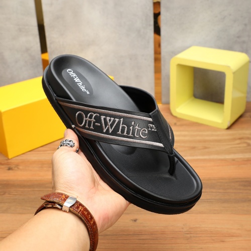 Replica Off-White Slippers For Men #1225622 $56.00 USD for Wholesale