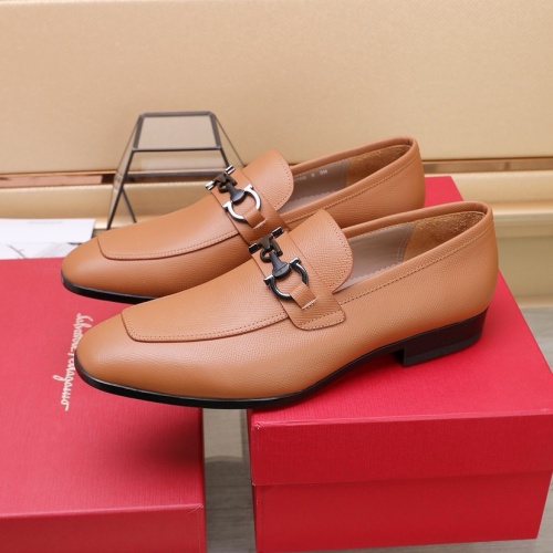 Replica Salvatore Ferragamo Leather Shoes For Men #1226117 $122.00 USD for Wholesale