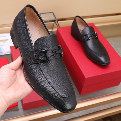 Replica Salvatore Ferragamo Leather Shoes For Men #1226118 $122.00 USD for Wholesale