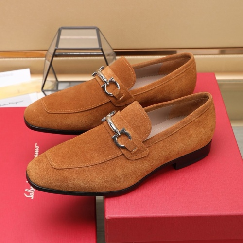 Replica Salvatore Ferragamo Leather Shoes For Men #1226121 $122.00 USD for Wholesale