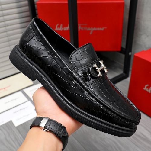 Replica Salvatore Ferragamo Leather Shoes For Men #1226272 $88.00 USD for Wholesale