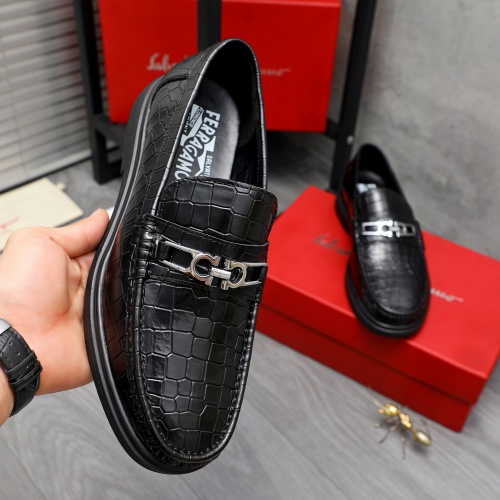 Replica Salvatore Ferragamo Leather Shoes For Men #1226274 $88.00 USD for Wholesale