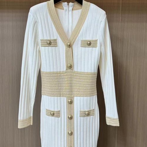 Balmain Dresses Long Sleeved For Women #1226292, $108.00 USD, [ITEM#1226292], Balmain Dresses