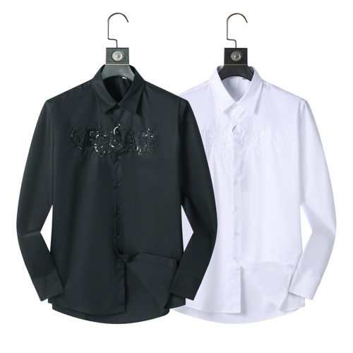 Replica Versace Shirts Long Sleeved For Men #1226953 $48.00 USD for Wholesale