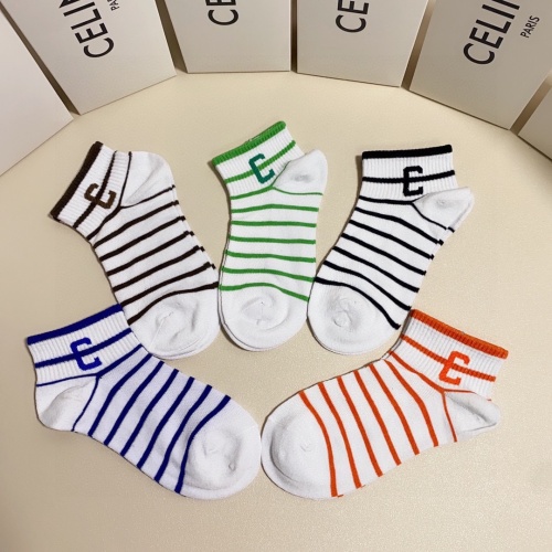 Replica Celine Socks #1227552 $25.00 USD for Wholesale