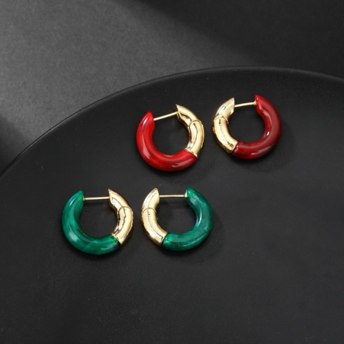 Replica Bottega Veneta Earrings For Women #1229351 $25.00 USD for Wholesale