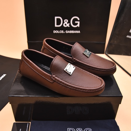 Replica Dolce & Gabbana D&G Leather Shoes For Men #1230286 $80.00 USD for Wholesale