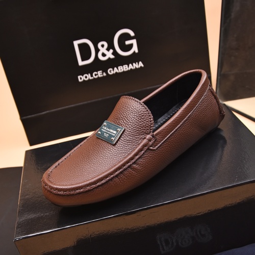 Replica Dolce & Gabbana D&G Leather Shoes For Men #1230286 $80.00 USD for Wholesale