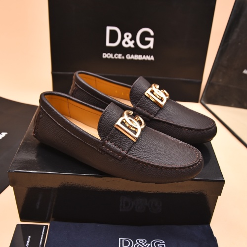 Replica Dolce & Gabbana D&G Leather Shoes For Men #1230293 $80.00 USD for Wholesale