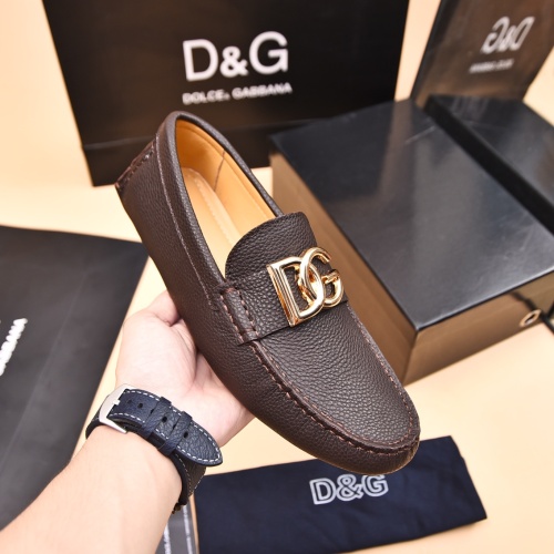 Replica Dolce & Gabbana D&G Leather Shoes For Men #1230293 $80.00 USD for Wholesale