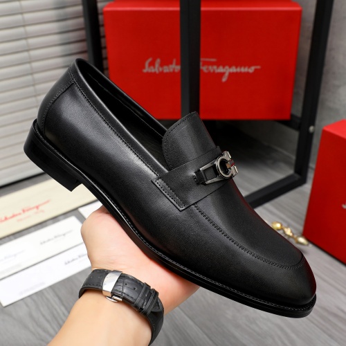 Replica Salvatore Ferragamo Leather Shoes For Men #1230364 $82.00 USD for Wholesale