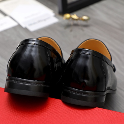 Replica Salvatore Ferragamo Leather Shoes For Men #1230370 $82.00 USD for Wholesale