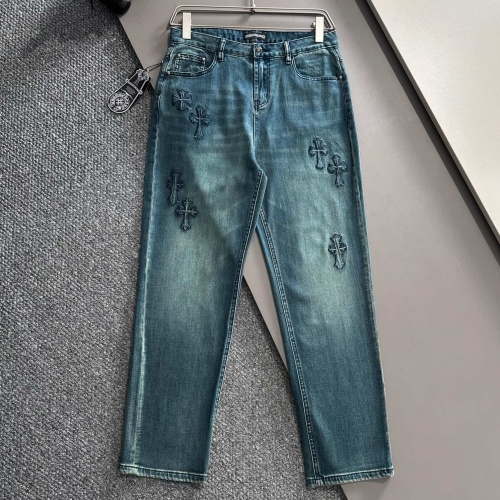 Replica Chrome Hearts Jeans For Men #1230675 $80.00 USD for Wholesale