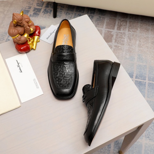 Replica Salvatore Ferragamo Leather Shoes For Men #1230746 $85.00 USD for Wholesale