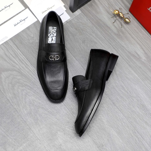 Replica Salvatore Ferragamo Leather Shoes For Men #1230849 $82.00 USD for Wholesale