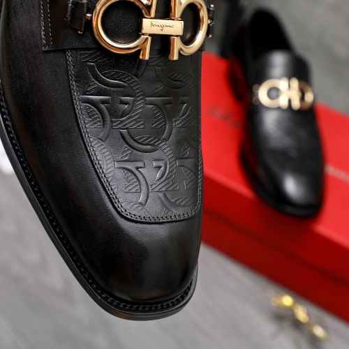 Replica Salvatore Ferragamo Leather Shoes For Men #1230851 $82.00 USD for Wholesale