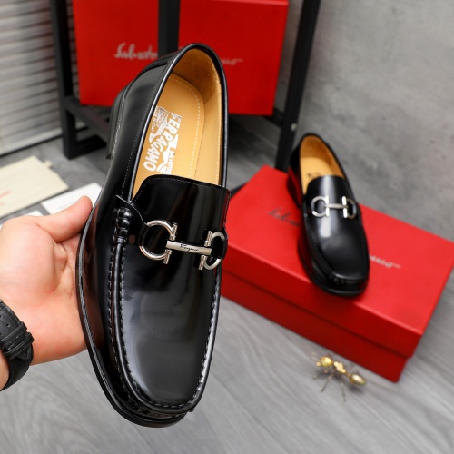 Replica Salvatore Ferragamo Leather Shoes For Men #1230854 $82.00 USD for Wholesale