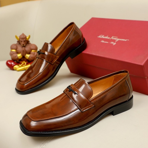 Salvatore Ferragamo Leather Shoes For Men #1230863, $85.00 USD, [ITEM#1230863], Salvatore Ferragamo Leather Shoes