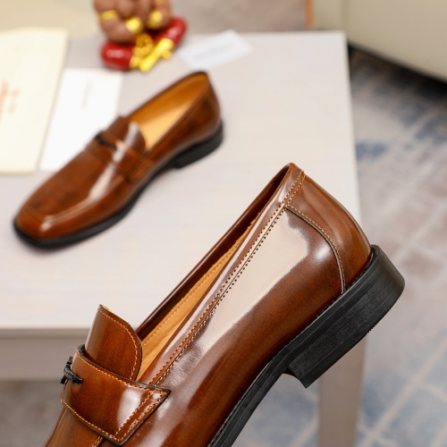 Replica Salvatore Ferragamo Leather Shoes For Men #1230863 $85.00 USD for Wholesale