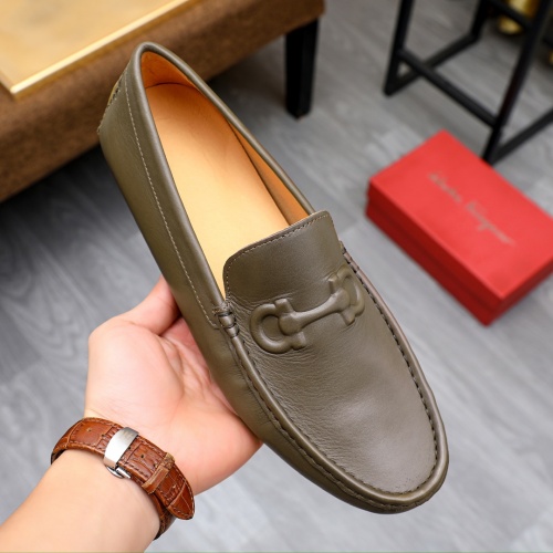 Replica Salvatore Ferragamo Leather Shoes For Men #1231613 $68.00 USD for Wholesale