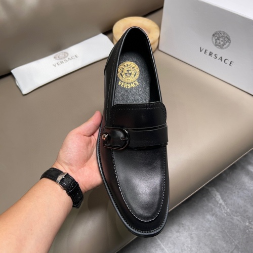 Replica Versace Leather Shoes For Men #1231690 $76.00 USD for Wholesale